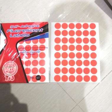 label tom jerry 117 bulat ORANGE dia 22mm