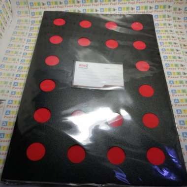 CLEAR HOLDER FOLDER DOT FOLIO 20 lbr INTER X HITAM