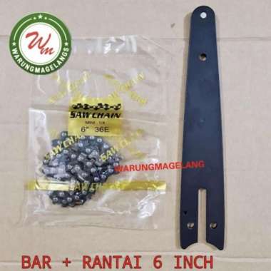 Bar Rantai chainsaw cordless baterai panjang 6 inch for bull xenon