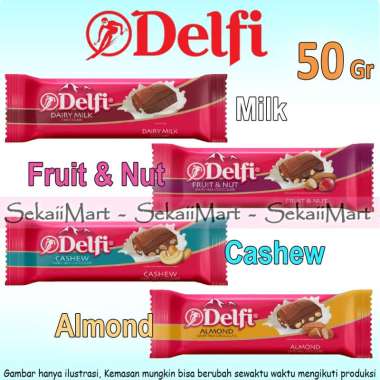 Promo Harga Delfi Chocolate Cashew 50 gr - Blibli