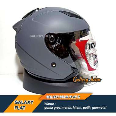 HELM KYT GALAXY GORILA GREY FLAT R | HELM KYT VISOR FLAT GREY DOFF Visor flat XL