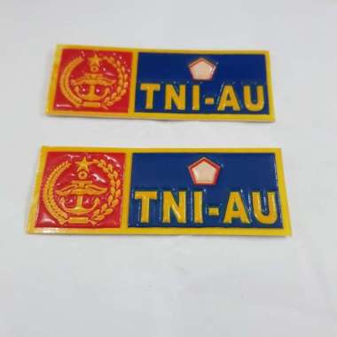 Stiker Plat Motor TNI AU|Stiker Plat Embos TNI AU|Stiker TNI AU