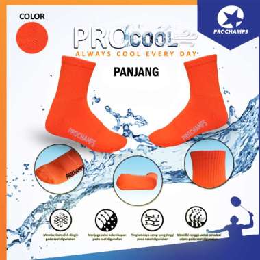 PROCHAMPS KAOS KAKI PANJANG KAOS KAKI BADMINTON ORIGINAL orange