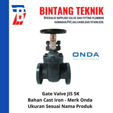 Gate Valve 2" inch Cast Iron Onda JIS 5K Cast Iron