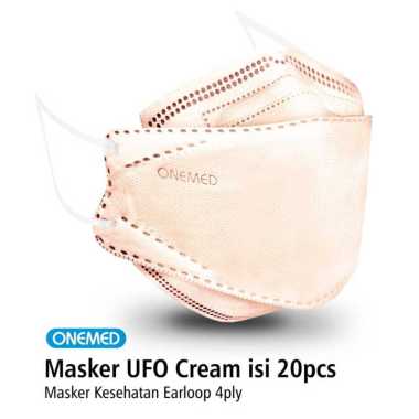 MASKER ONEMED MEDIS KF94 UFO 4 PLY EARLOOP NEW CREAM