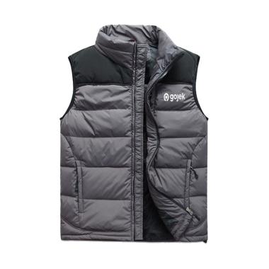 Markas Jaket Lokal Rompi Gojek Jaket Pria XL Abu Hitam