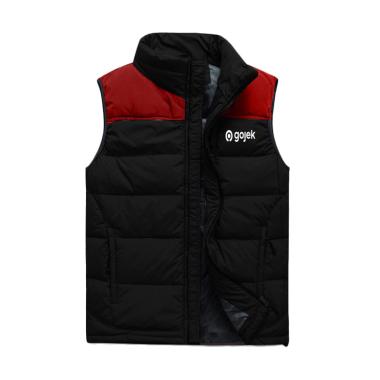 Markas Jaket Lokal Rompi Gojek Jaket Pria XL Hitam Merah