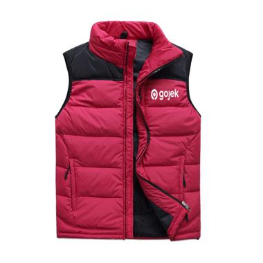 Markas Jaket Lokal Rompi Gojek Jaket Pria XL Merah Hitam