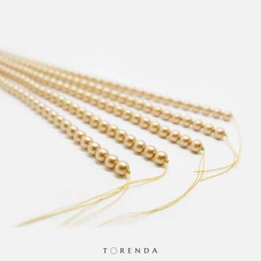 Torenda Pearl Mutiara T5810 Payet Jahit 4mm - Varian Warna/PCS Vintage Gold