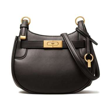 Tory Burch Lee Radziwill Small Saddle Bag Black