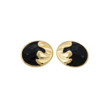 1901 Jewelry Anting Black Gold 4092