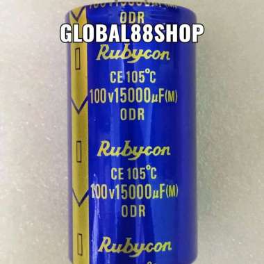 RUBYCON BIRU METALIK ECO ELCO CAPASITOR 15000UF/100V 15000UF 100V 15.000UF/100V 15.000UF 15K 15000/1