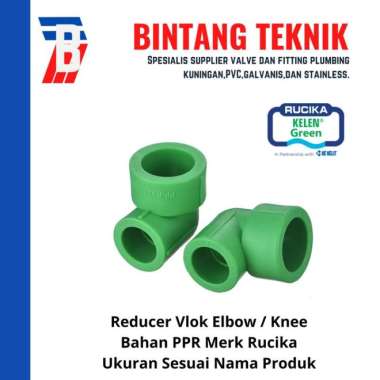 Reducer Vlok Elbow / Knee PPR 1" x 3/4" (32 x 25 mm) Rucika PVC