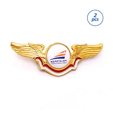 Mulyocreative PT Kereta Api Indonesia Lencana Wing [2 pcs] Emas