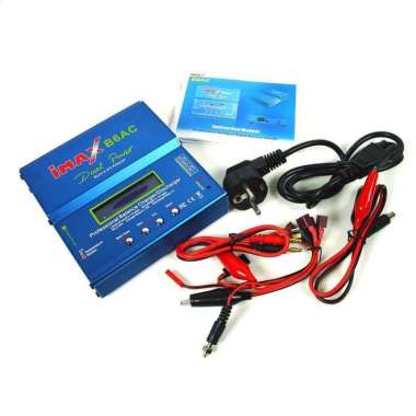 Jual IMAX B6AC Charger Baterai LiPo dengan AC Adapter Integrated - Blue Baru