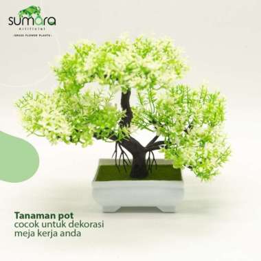 Bonsai Sintetis / Bonsai Artificial Pohon Bonsai Sintetis Mini - Putih Putih