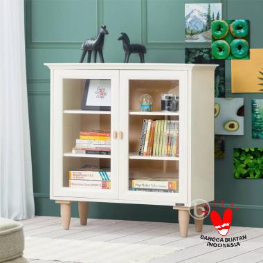 Jual Ifurnholic Hannah Glassdoor Cabinet Ivory Brown 3 Doors Online Agustus 2020 Blibli Com