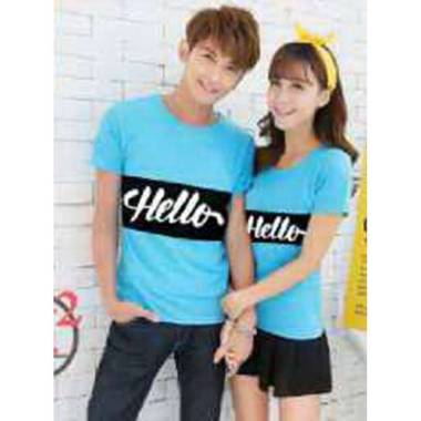 KAOS COUPLE PASANGAN REMAJA KAPELAN PACAR KAOS COPLE KOPLE BAJU CAUPLE KOPEL HELLO 10258