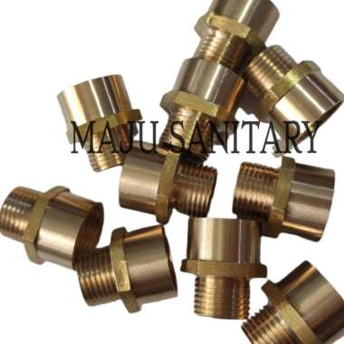 Sok drat luar dalam 1/2inch X 3/4 inch sok drat kuningan luar dalam 1/2 x 3/4 inch