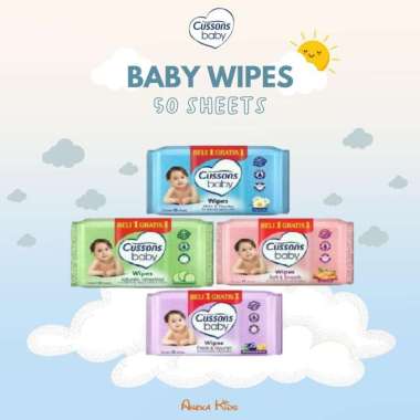 Cussons Baby Wipes isi 50 sheets (buy 1 get 1 ) 50"mild&gentle