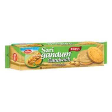 ROMA BISCUIT SARI GANDUM SANDWICH PEANUT BUTTER PCK 115g