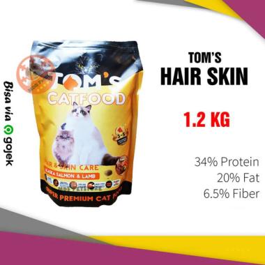 Tom's Cat Food Hair and Skin Care 1.2 Kg | toms tomcat 1.2kg 1,2