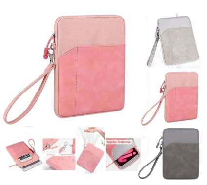 Tas Sarung Softcase Ipad Pro Air Mini Tablet Xiaomi Samsung Galaxy Tab Kindle Size 9 10 Pink