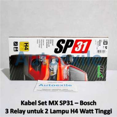 Kabel Set Relay MX SP31 Bosch untuk Lampu H4 100/90W 130/90W Watt Tinggi 3relay Universal Wiring Har