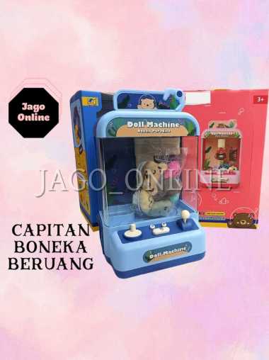 Mainan Anak Cewek Perempuan Mesin Capit Capitan Boneka Mini Nyala 2 Beruang