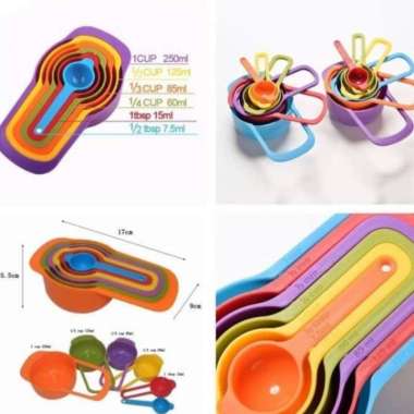 sendok takar set 6 in 1 cup sendok takar dapur bumbu sendok takar ukur