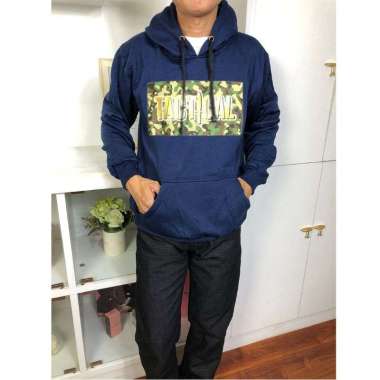 Hoodie Sweater/Sweater Pria Sablon DTF Polyflex Navy M