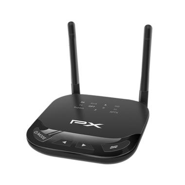 PX BRX-3600 2in1 Transmitter Receiver Bluetooth 5.0 Audio [HD Stereo] HITAM