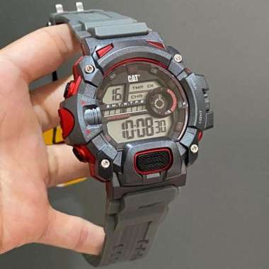 Jam Tangan Pria CATERPILAR CAT Tali Karet Abu A1.157.25.241 Original