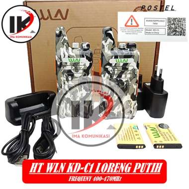 HT WLN KD-C1 UHF ARMY LORENG PUTIH ISI 2 FREQUENCY 400-470MHz