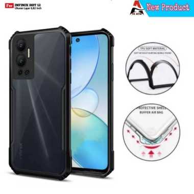 Case INFINIX HOT 12 Casing Shockproff Camera Protection Transparan