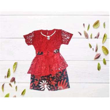 SETELAN ANAK KEBAYA BRUKAT ANAK MODEL SHELLI setelan kebaya anak baju brukat anak rok batik baju ada