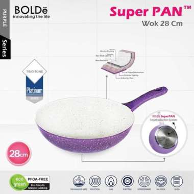 WOK PAN 28CM PURPLE BUTTERFLY BOLDE / WOK PAN 28cm GRANIT BOLDE