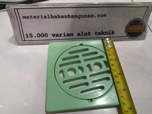 Saringan Got Kamar Mandi Hijau Buka 12 x 12 cm Drain Floor PVC