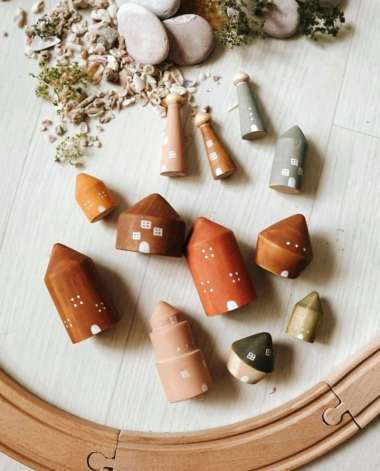 Twinkle Village / Mainan Balok Kayu / Wooden Blocks By Twinkle Well Senja Islands