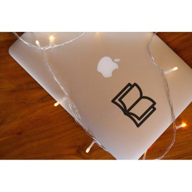 Grapinno Open Book Decal Sticker Laptop for Apple MacBook 13 Inch hitam