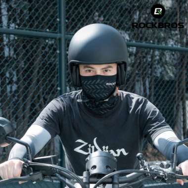 Balaclava Motor Rockbros Buff Masker Slayer Bandana Sepeda Original Half White