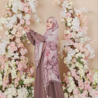Khimar Printing Ceruty Babydoll Premium TRZ HER/Khimar Syari/Fashion Muslim Alice Dusty Pink