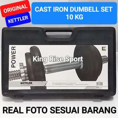 KETTLER Cast Iron Dumbell Set 10kg / Dumbel Barbel Set Besi - ORIGINAL
