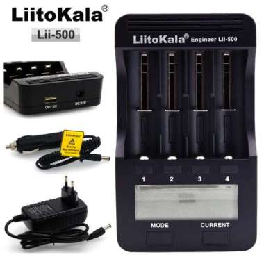 LiitoKala Charger Discharge Baterai 18650 21700 4 Slot Lii - 500 FULLSET