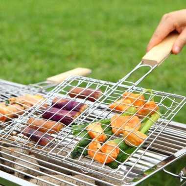 Alat Panggangan Ikan Stainless / Pemanggang Ikan Jepit Kecil