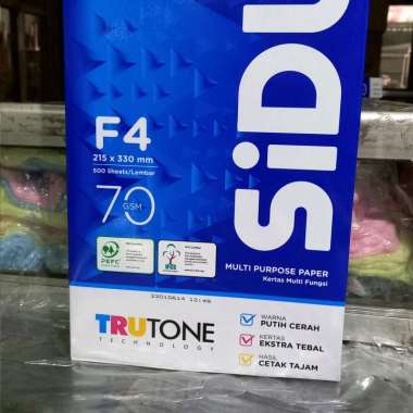 Kertas HVS / Kertas Fotokopi Sidu F4 1 rim