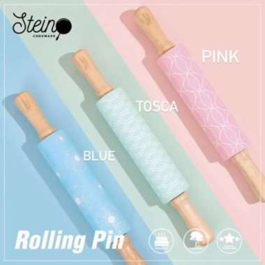 READY - Steincookware Rolling Pin Stein rolling pin silicone - GREEN BLUE