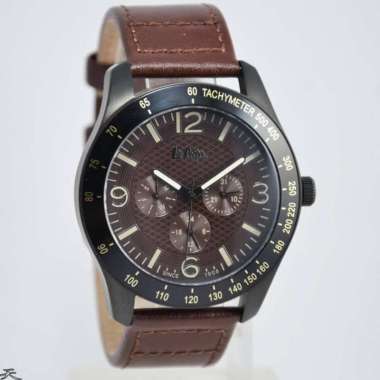 Lee Cooper LC-37G-D - Jam Tangan Pria Kulit Original - Brown