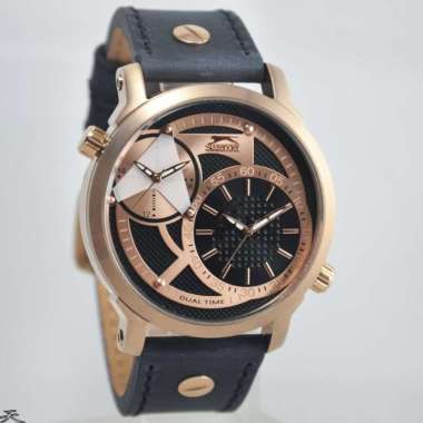 SLAZENGER SL.9.1359.2.02 - Jam Tangan Pria Kulit Original - Rosegold