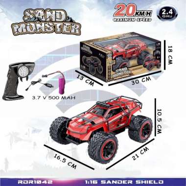 Mobil Remote Control Si Merah RC Sand Monster Offroad RDR1042 Multicolor